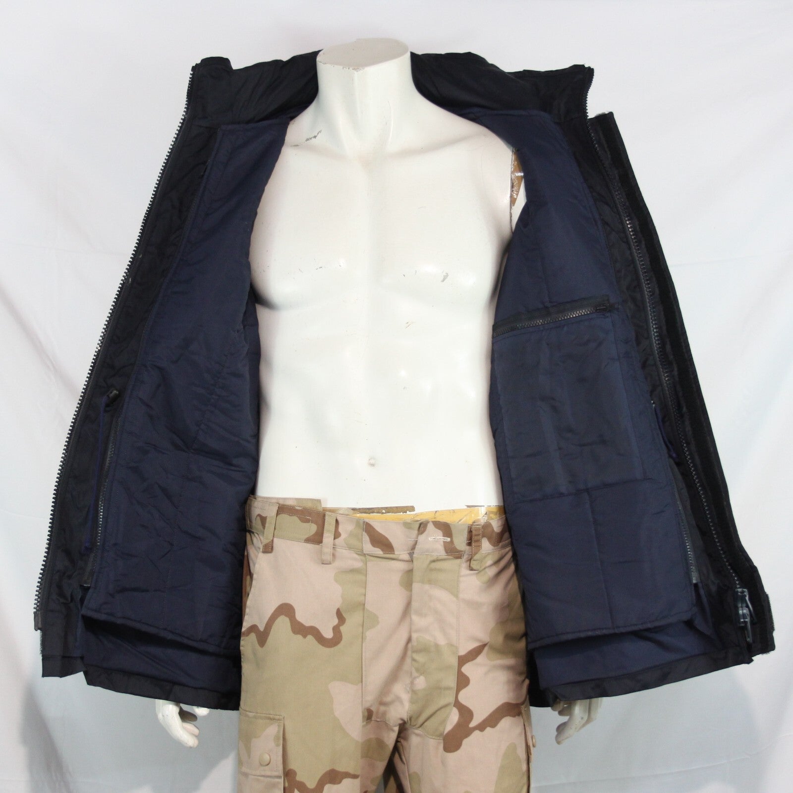 Genuine Surplus French Firefighters jacket Navy Water Resistant 46" (3219)
