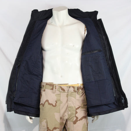 Genuine Surplus French Firefighters jacket Navy Water Resistant 46" (3219)