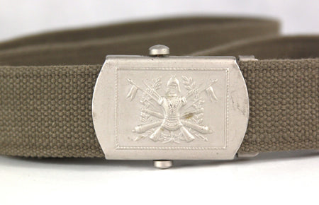 Genuine Surplus Italian Army 33mm Khaki Belt Embossed Buckle 28-38" Waist