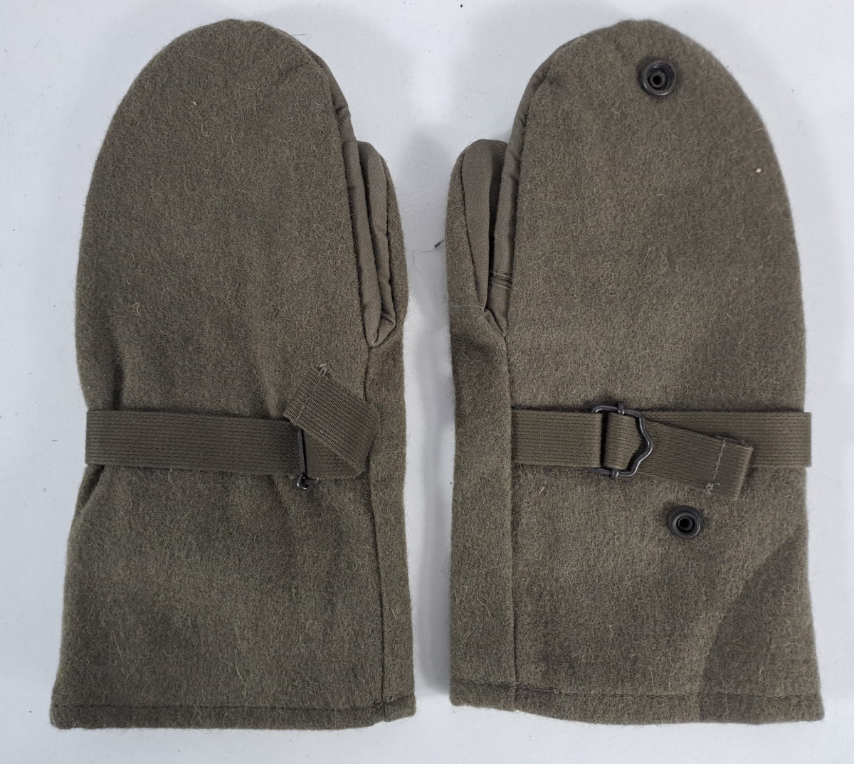 Austrian Army Wool Felt Mittens Foldback Finger Genuine Surplus (1751)