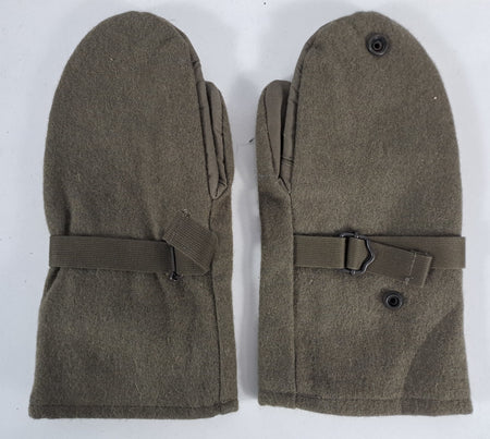 Austrian Army Wool Felt Mittens Foldback Finger Genuine Surplus (1751)