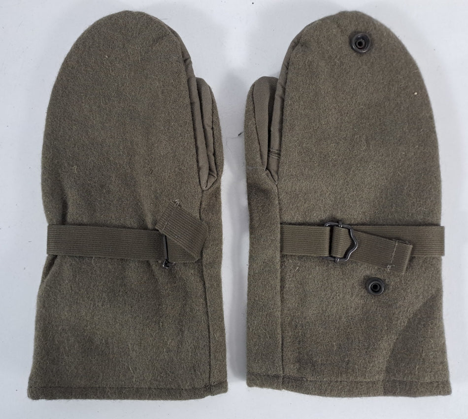 Austrian Army Wool Felt Mittens Foldback Finger Genuine Surplus (1751)