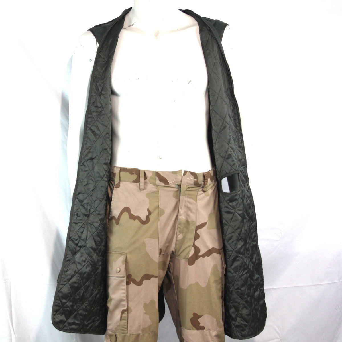 Genuine Surplus Italian Army Trenchcoat / Raincoat Liner Longline 36-38" (3714A)