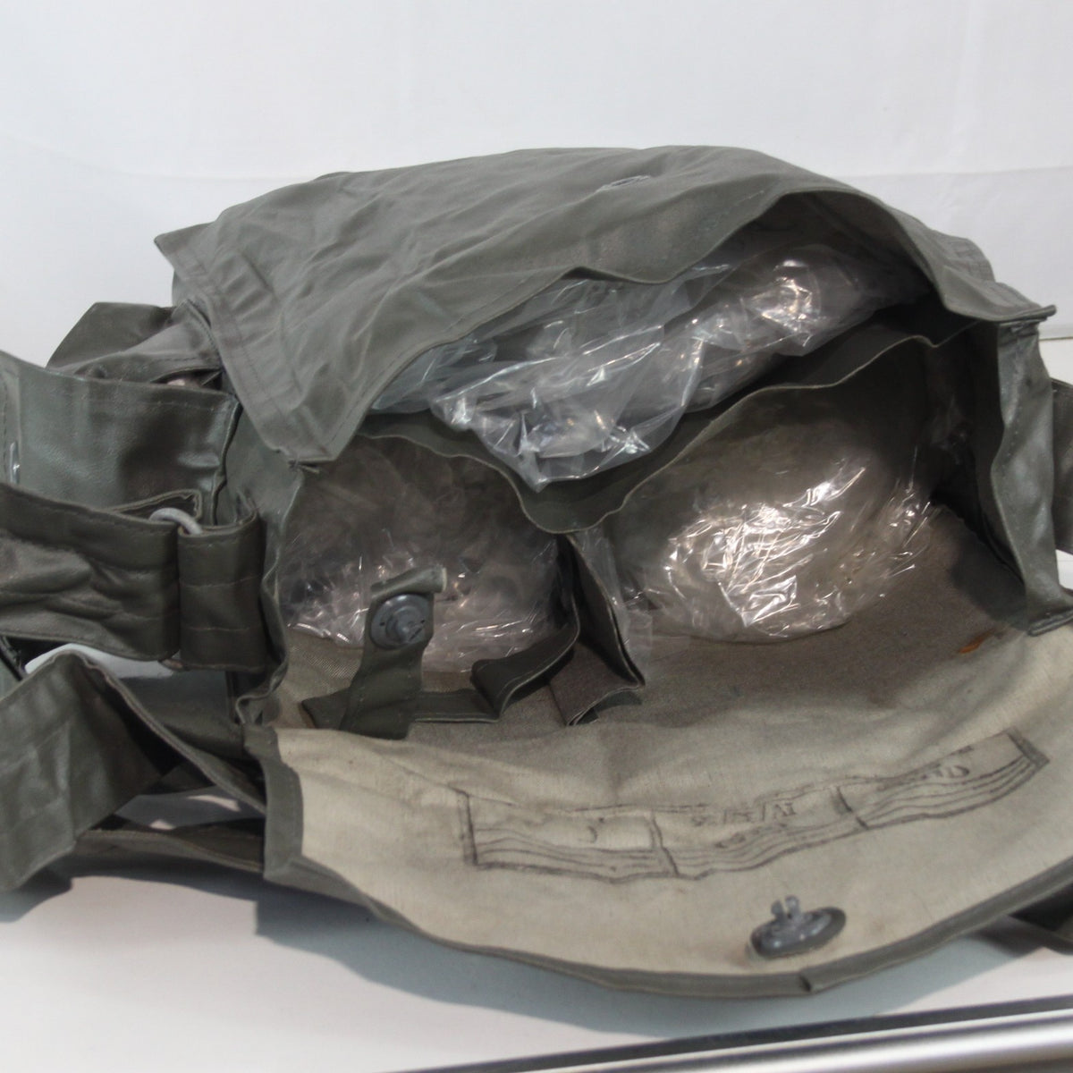 Genuine Surplus Hungarian Army Side Bag Waterproof Fabric PVC Small Bag (3755)