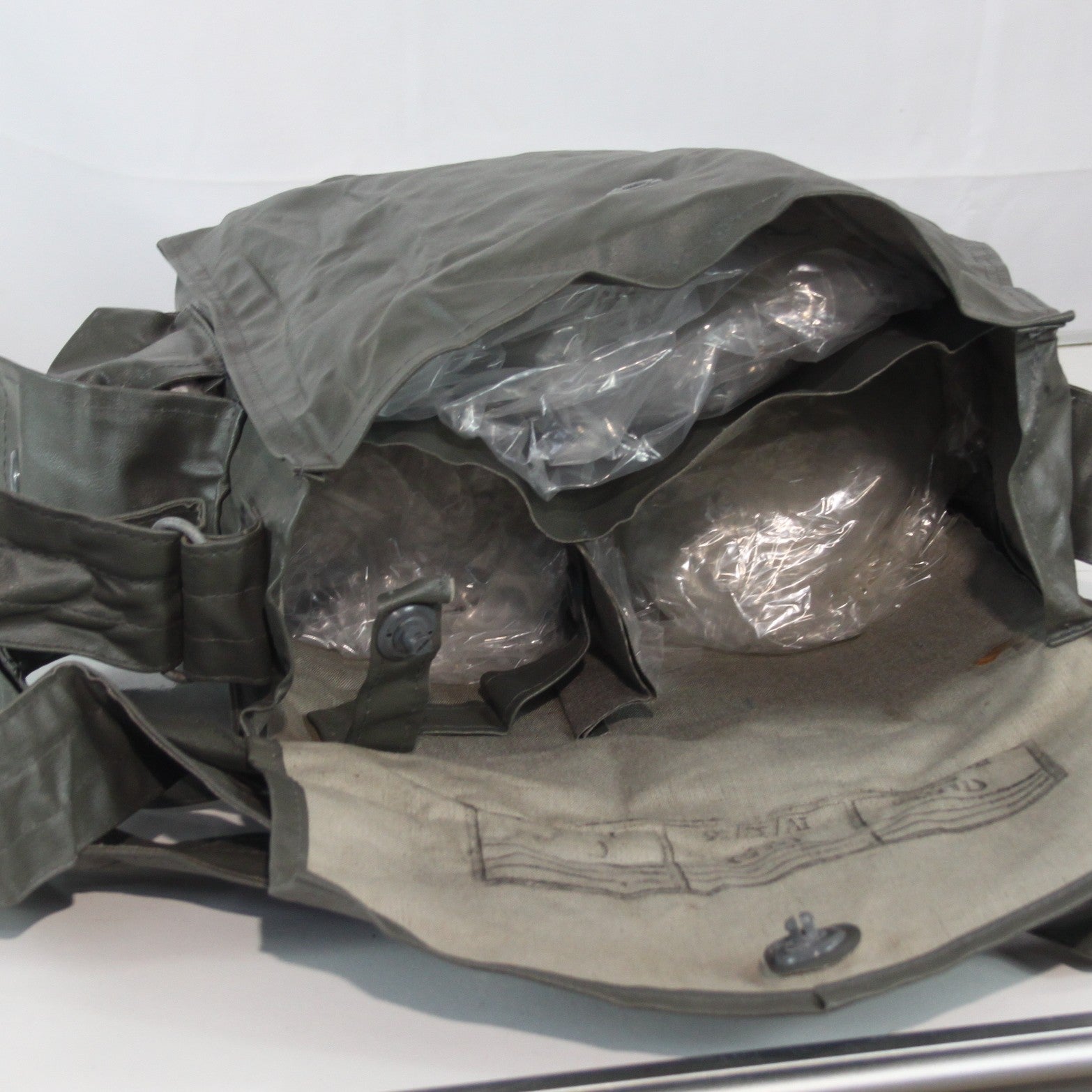 Genuine Surplus Hungarian Army Side Bag Waterproof Fabric PVC Small Bag (3755)