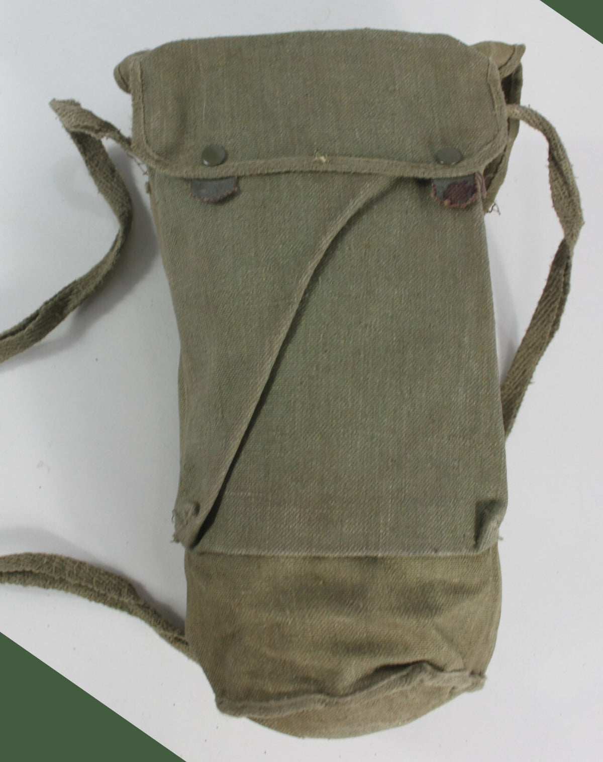 Genuine Surplus Italian WWII Side Gas Mask Bag Vintage Lightweight Canvas (1430)