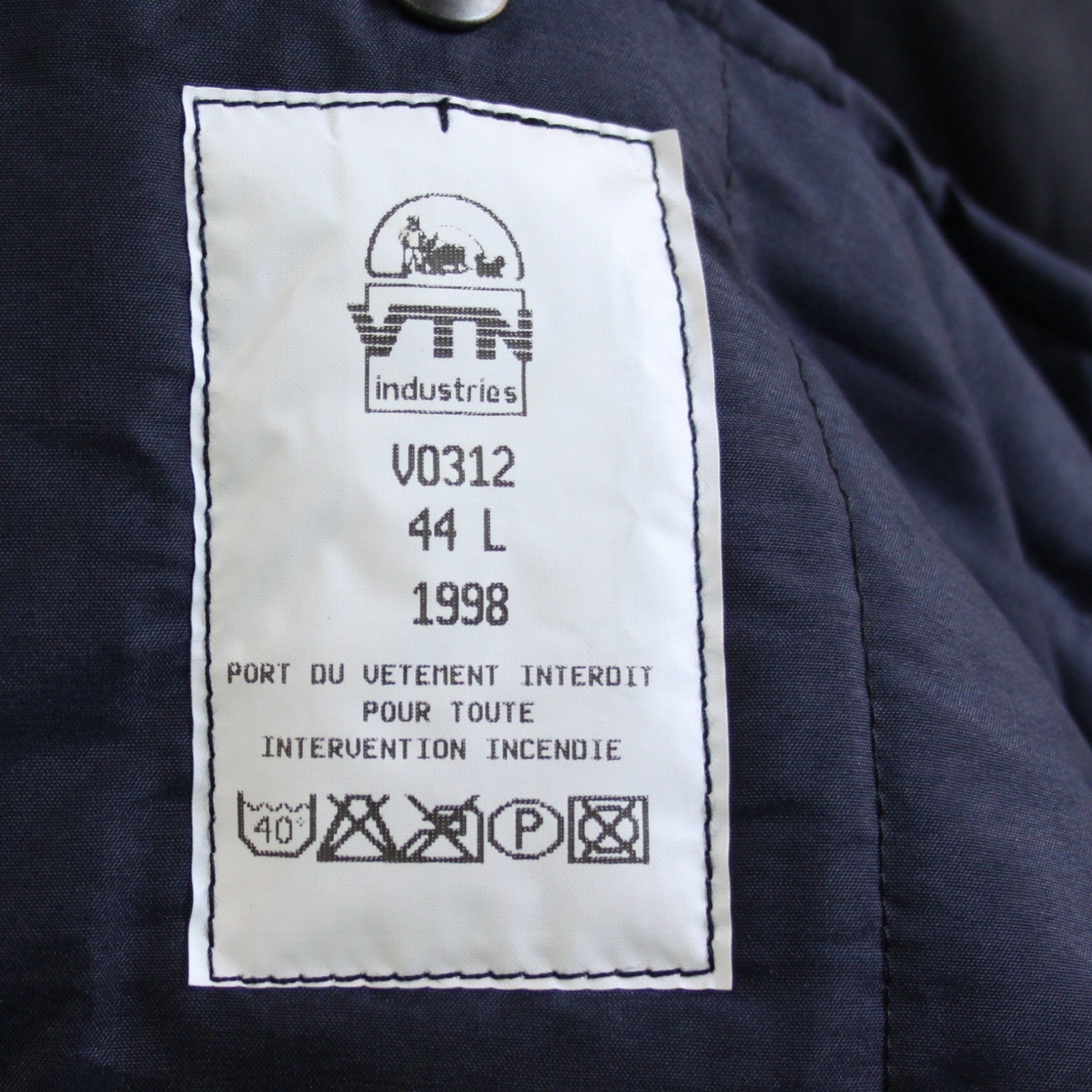 Genuine Surplus French Firefighters Waterproof Jacket 40-42" not fireproof 3361