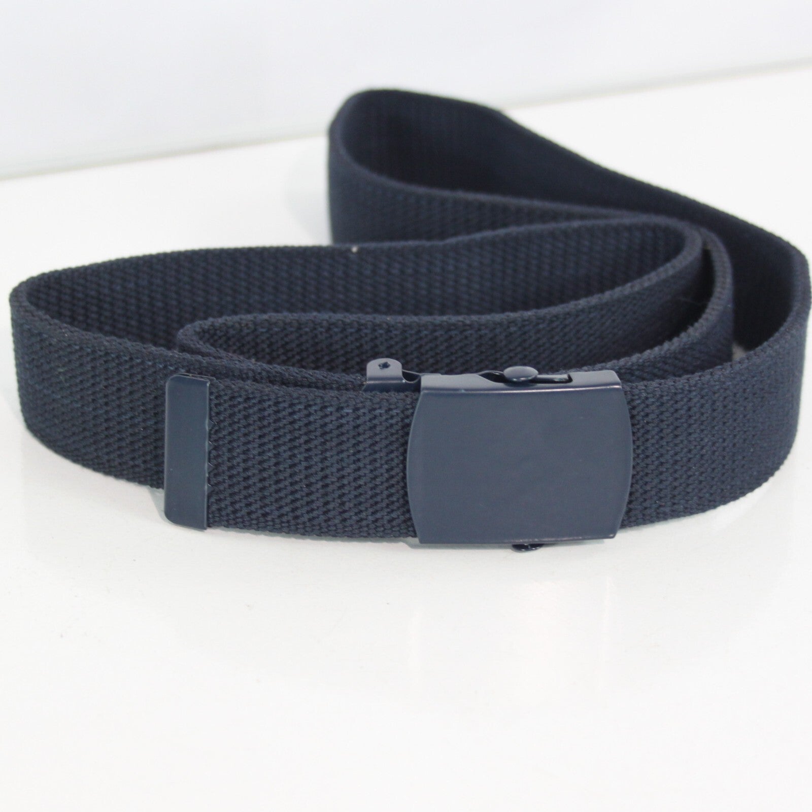 NEW Navy  33mm US Military Style Belt Cotton Canvas Adjustable 36-46" Waist 3263