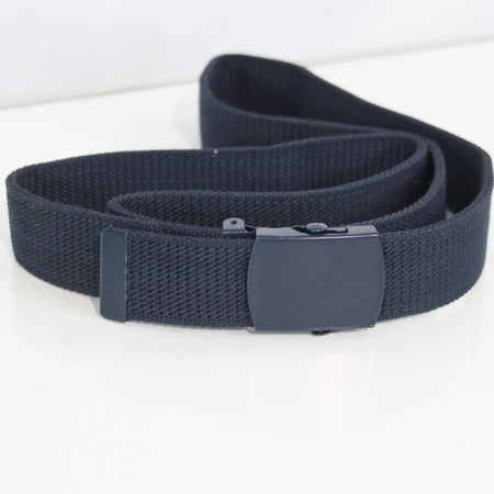 NEW Navy  33mm US Military Style Belt Cotton Canvas Adjustable 36-46" Waist 3263