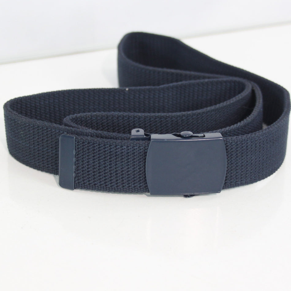 NEW Navy  33mm US Military Style Belt Cotton Canvas Adjustable 36-46" Waist 3263