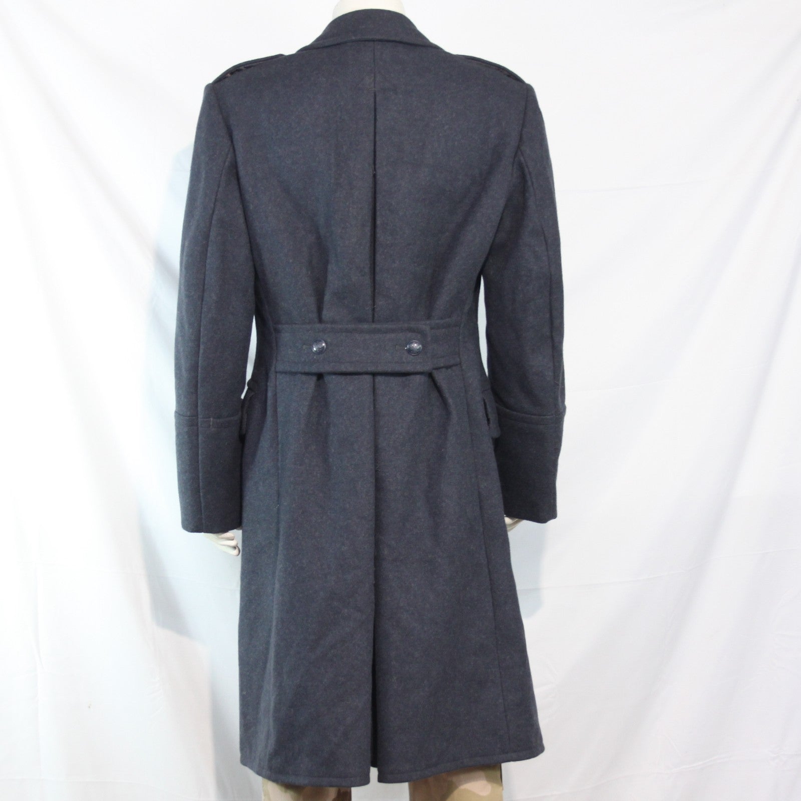 NEW Polish Airforce Wool Greatcoat Genuine Surplus Mens Blue 38-40" Chest (3507)