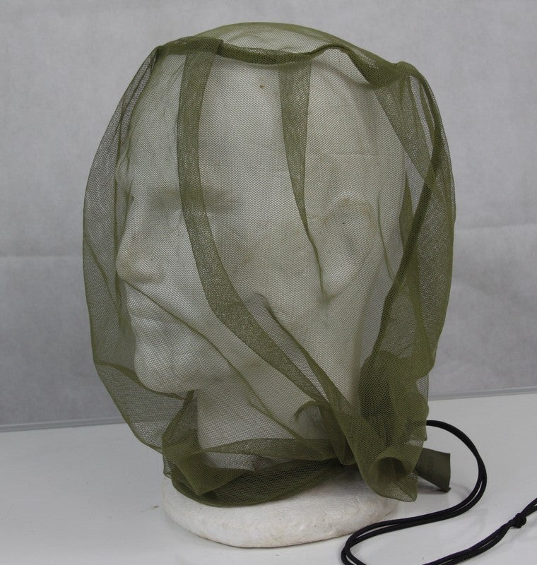 Genuine Surplus British Army Mosquito Head Net Face Cover Green Netting (4251)
