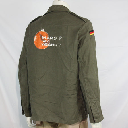 Genuine Surplus German Moleskin Shirt Printed "Mars Say Yeah" Army Jacket 3343
