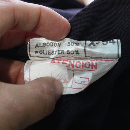 Genuine Surplus Spanish Naval Shirt Military Navy Heavyweight Badged 38-40" 3620