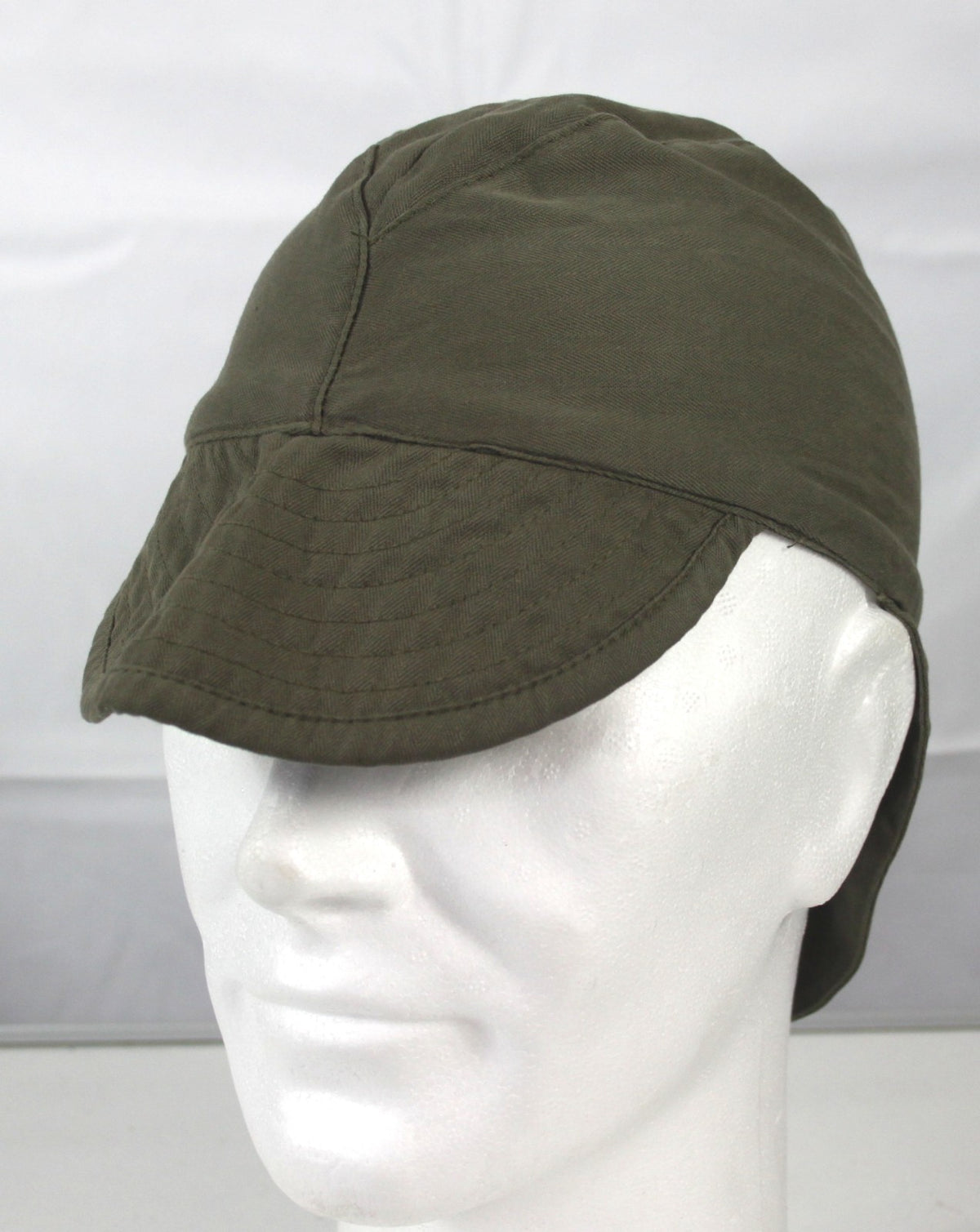 Genuine Surplus French Army Bigeard Olive  Sun Hat Fatigue Cap Neck Flap