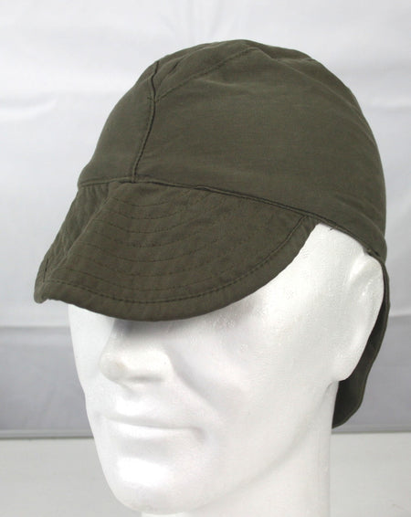 Genuine Surplus French Army Bigeard Olive  Sun Hat Fatigue Cap Neck Flap