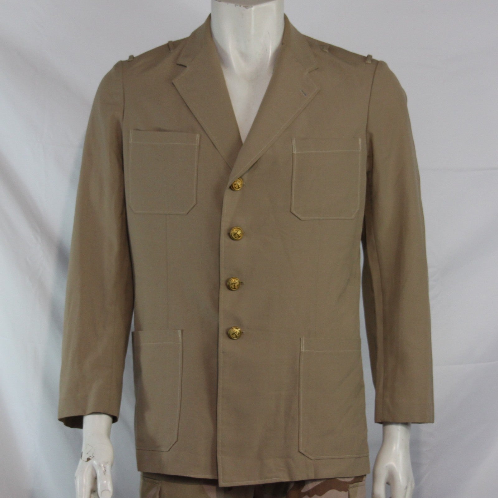 Genuine Surplus French Naval Dress Jacket Sand Grade 2 40" Chest (3490)