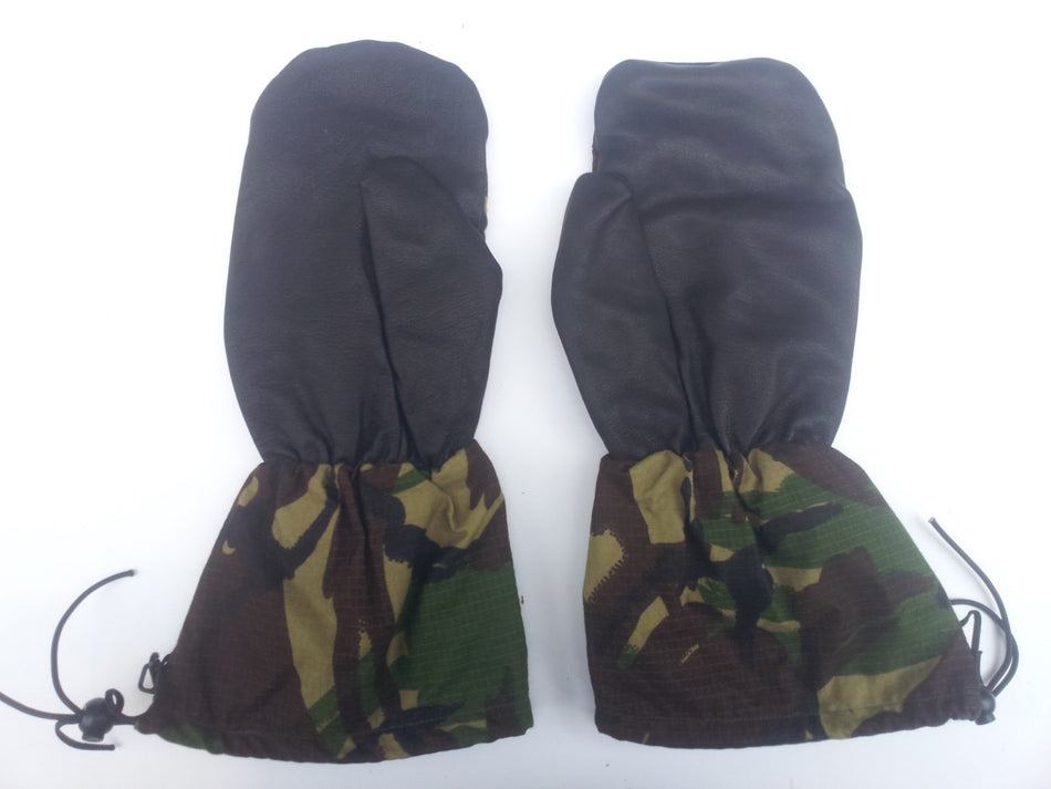Genuine British Army Arctic Mittens Inner Mittens Leather Palm DPM Camouflage 