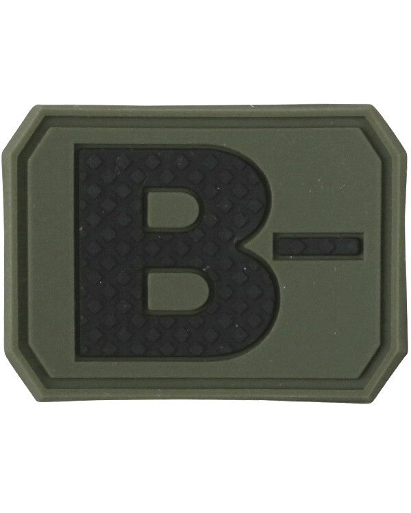 Kombat Blood Group Rubber Patches  Army RAF SAS Patch Badge