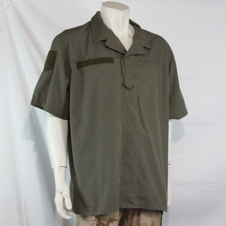 Genuine Surplus Austrian Overhead Shirt 100% Cotton Olive Green 44-46" (4064)