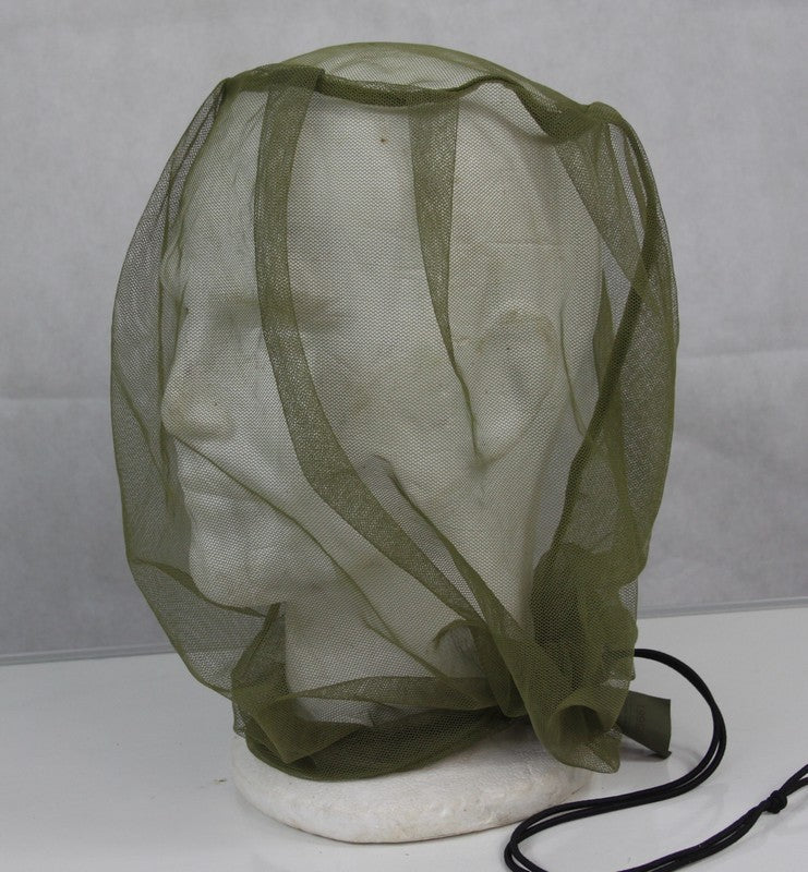 Genuine Surplus British Army Mosquito Head Net Face Cover Green Netting (4251)