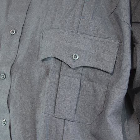 NEW Genuine Surplus US Security Firm Blue Shirts Badged Polyester (3747)