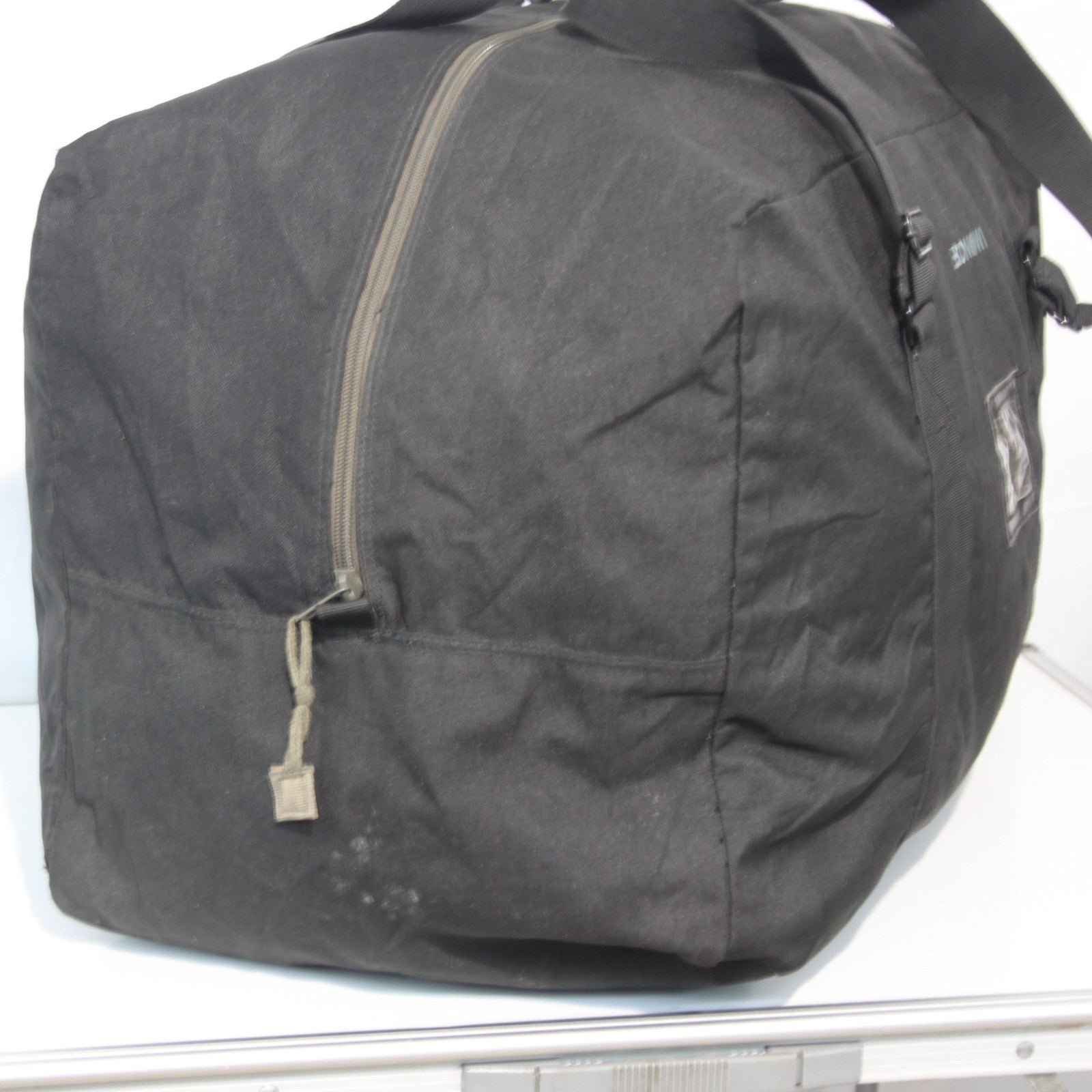 Bonowi Black Holdall Tough Large Cargo Bag Duffle Repaired 3846