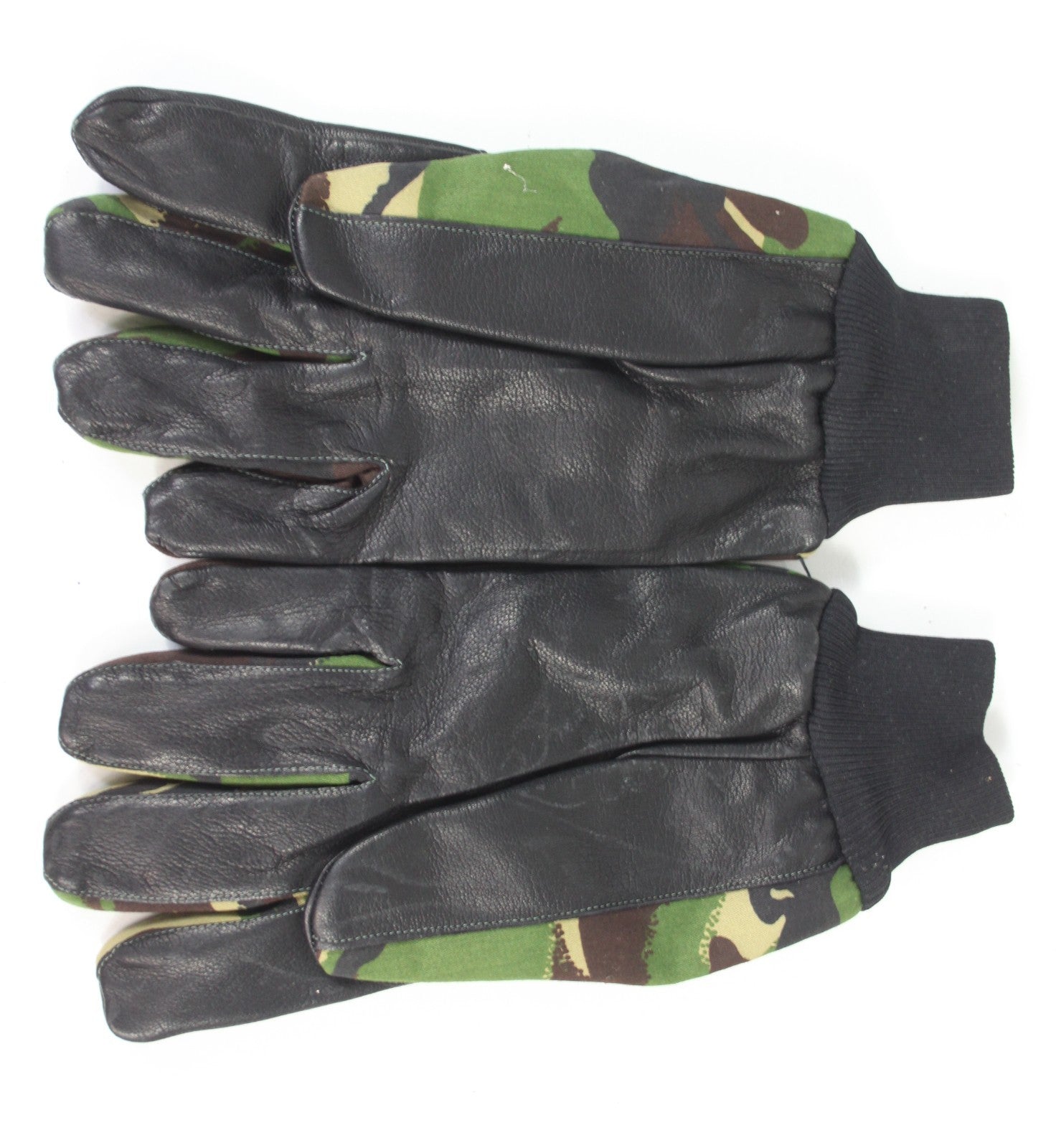 Genuine British Army DPM Mechanics Gloves Camouflage Leather Palm