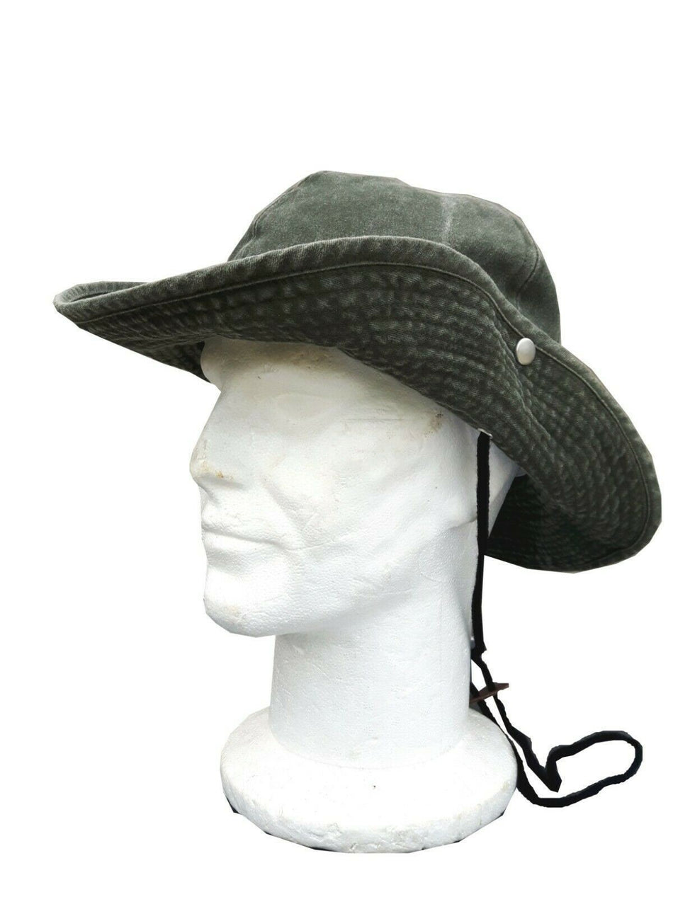 Highlander Aussie Digger Hat Cotton Sun Hat Olive Stonewashed Boonie