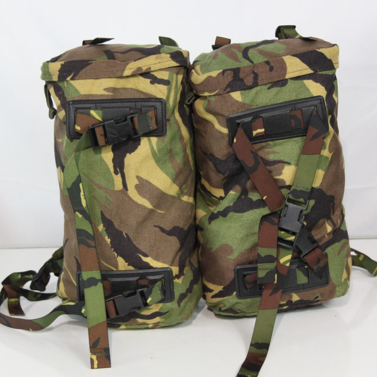 Genuine Surplus Dutch Army Double Pack Daysack Side Pouches Repaired (3474)