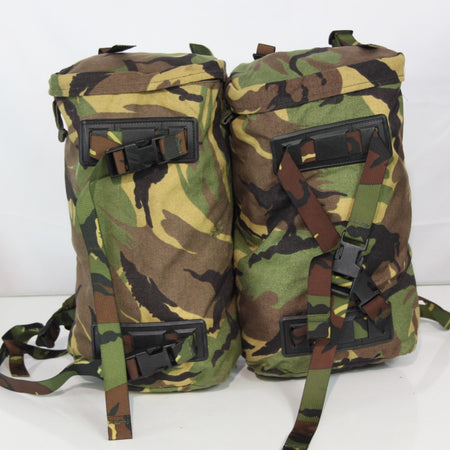 Genuine Surplus Dutch Army Double Pack Daysack Side Pouches Repaired (3474)