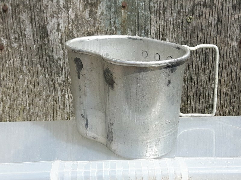 Genuine Surplus French Aluminium Mug Canteen Water Bottle Cup Grade 1