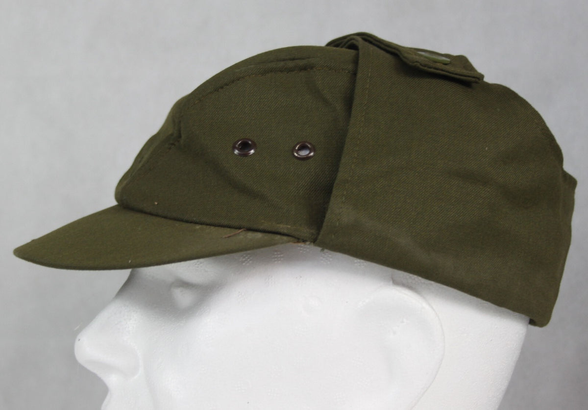Genuine Surplus Vintage Czech Ex Army Field Hat Peak Cap Green SMALL