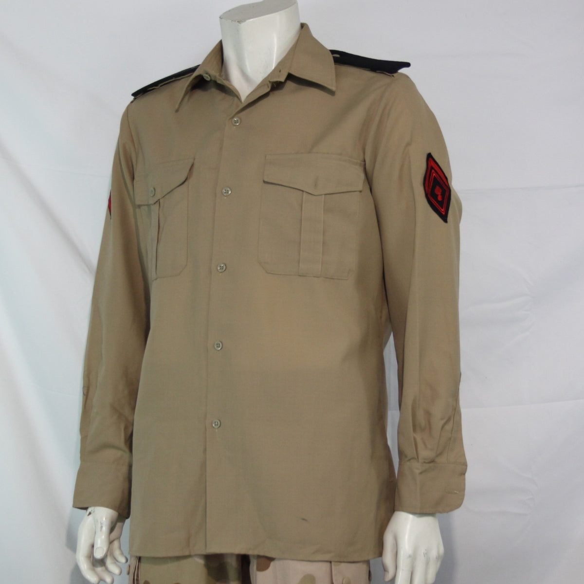 Genuine Surplus French Army Shirt Long Sleeve Lightweight badged 41cm  (3421)