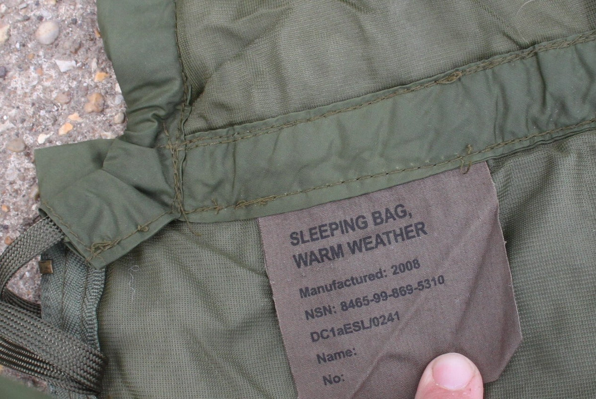Genuine Surplus British Army Jungle Sleeping Bag Lightweight Olive (1283)