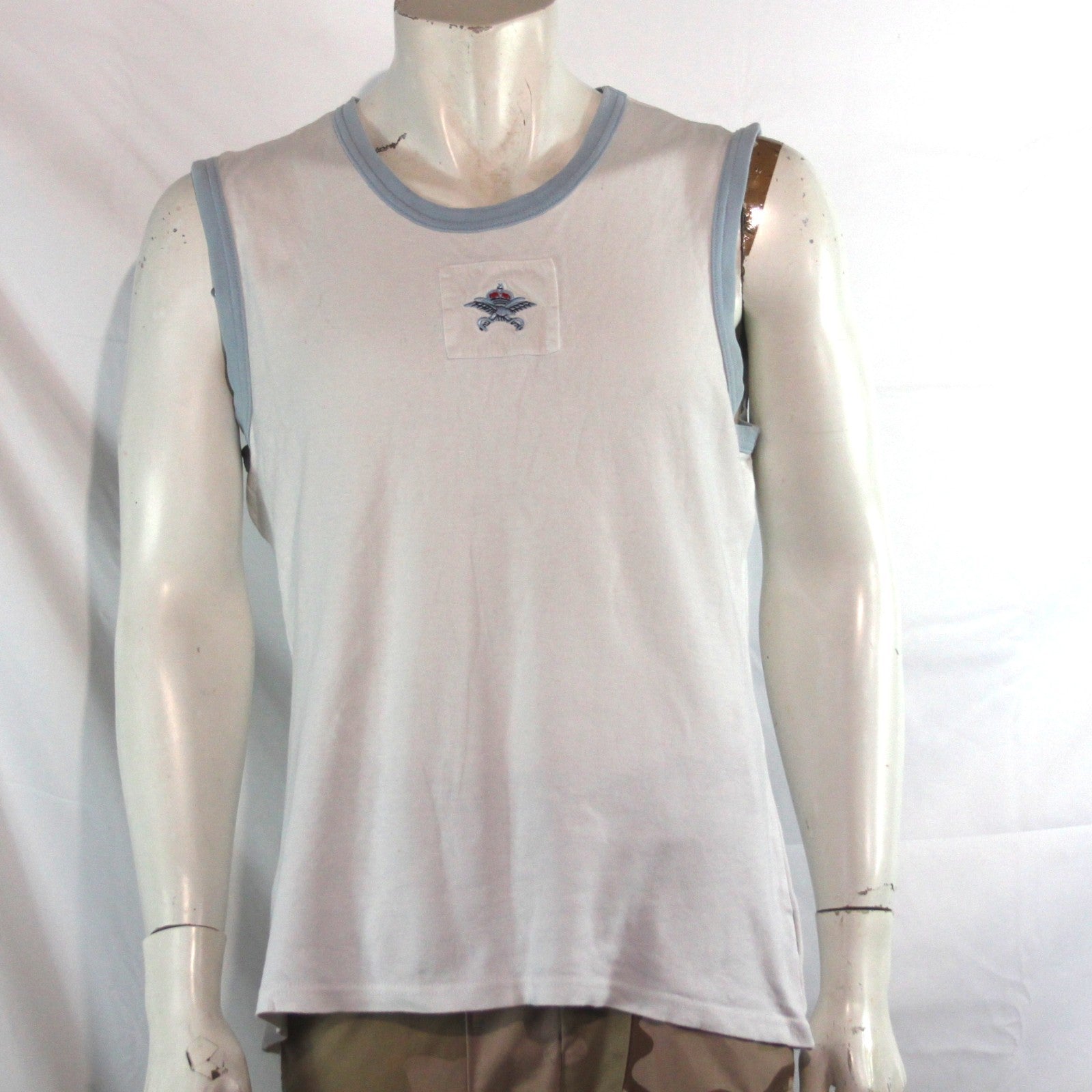 Genuine Surplus British Royal Air Force PT Vest Singlet T-Shirt Sleeveles (4270)