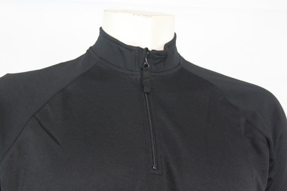 New Genuine Surplus Police Wicking Thermal Zip Neck Top Base Layer Black