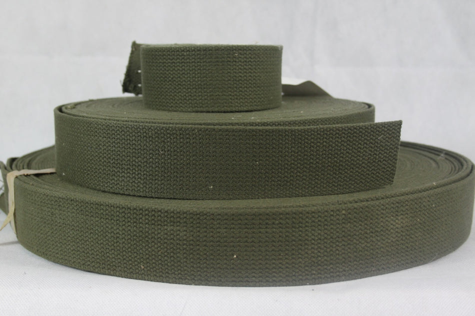 Genuine Surplus Vintage Army Webbing Strap Cotton 50mm Olive Green