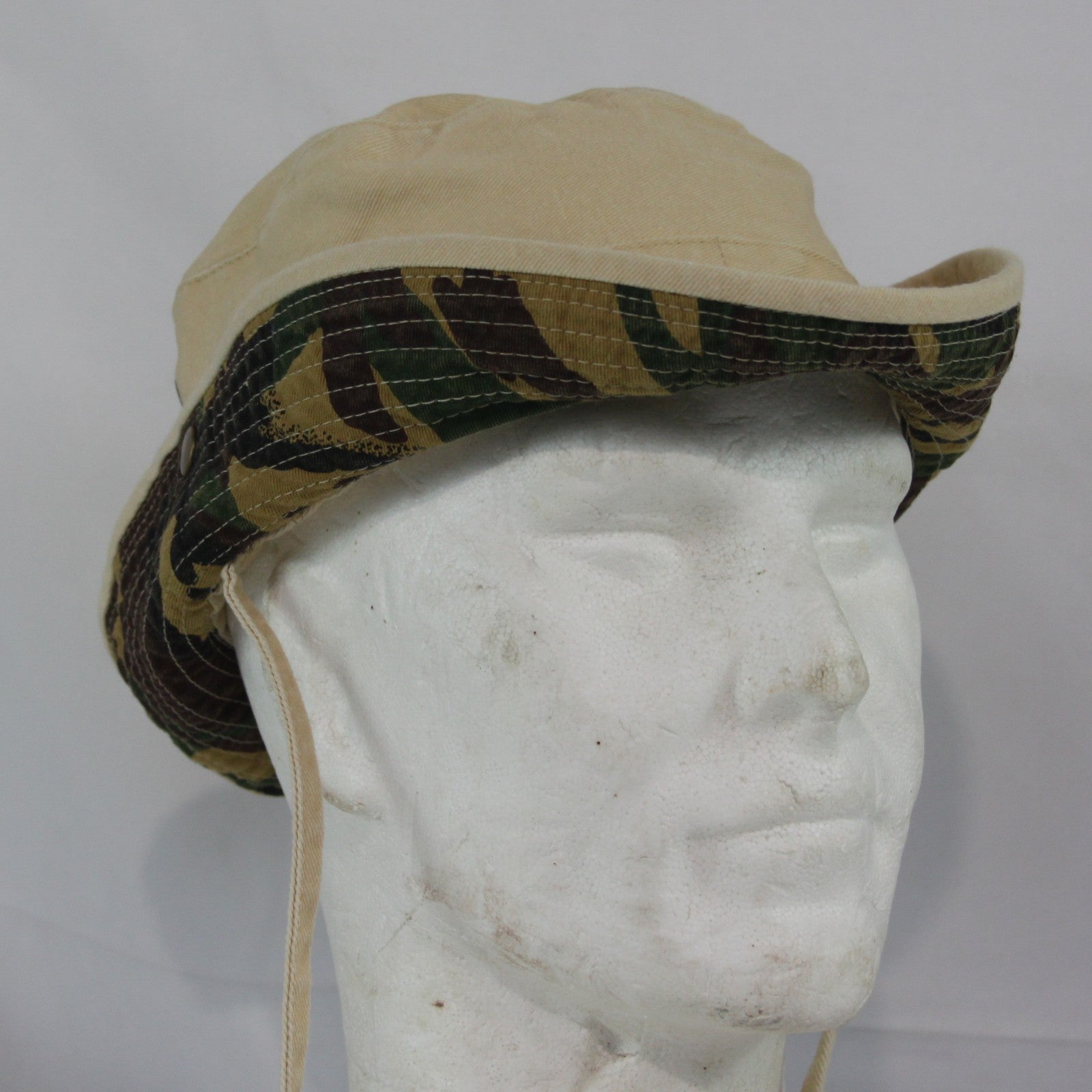 Jungle Bush Hat Camouflage Brim Beige Sun Hat Bucket Hat Military Style HAT144