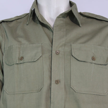 Genuine Surplus Army Vintage Khaki Tan Shirt Cotton 1968 Dated 15" (3429)