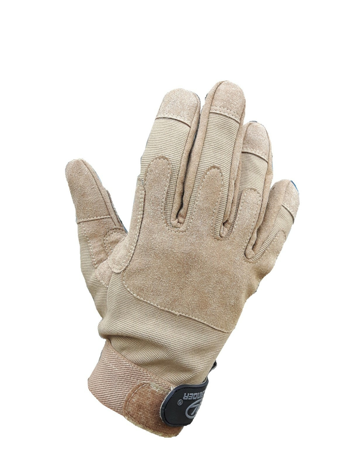 Highlander Mission Lite Military Leather Suede Gloves Sand Beige Lightweight 