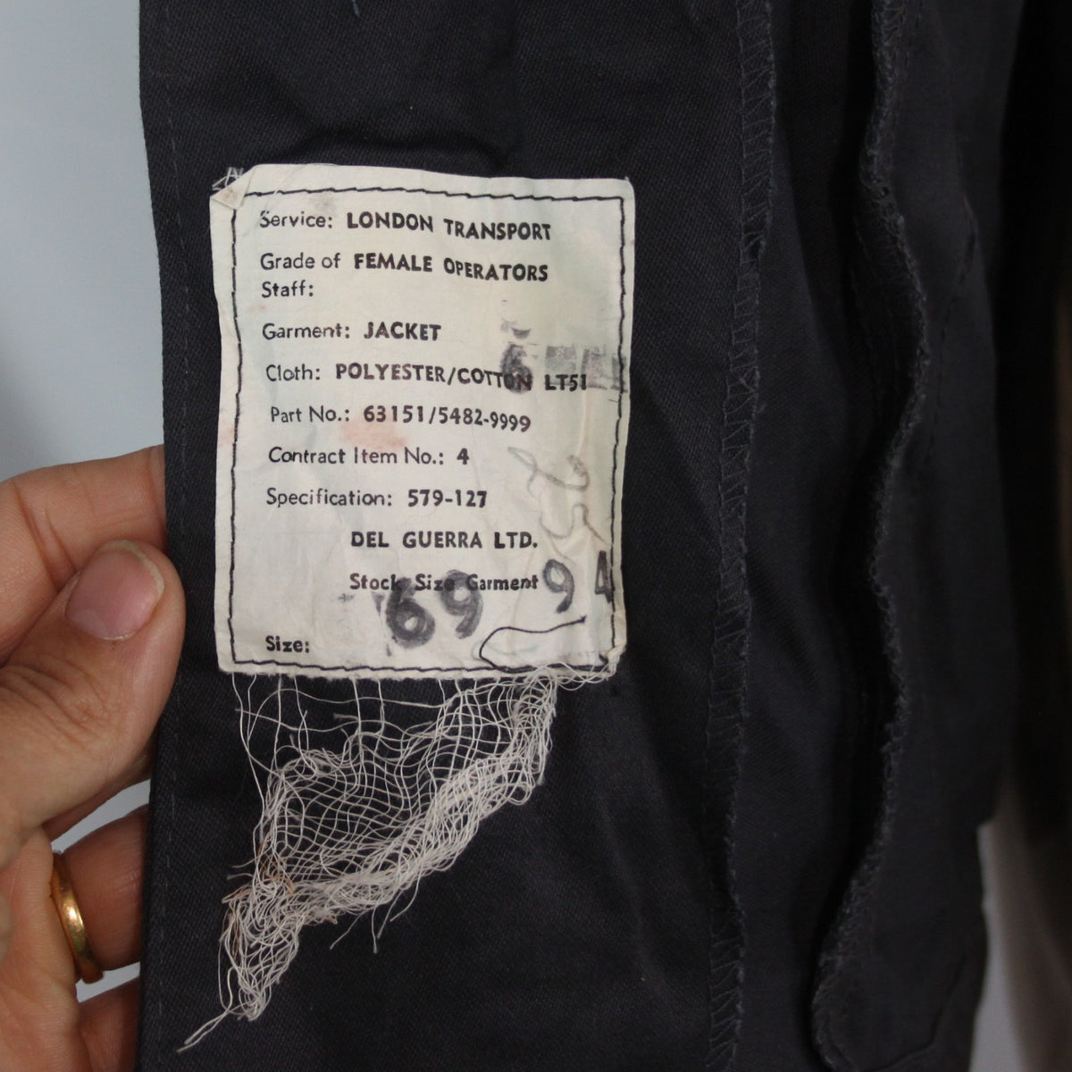 Genuine Surplus British Railway London Transport Female Operators Jacket (3359)