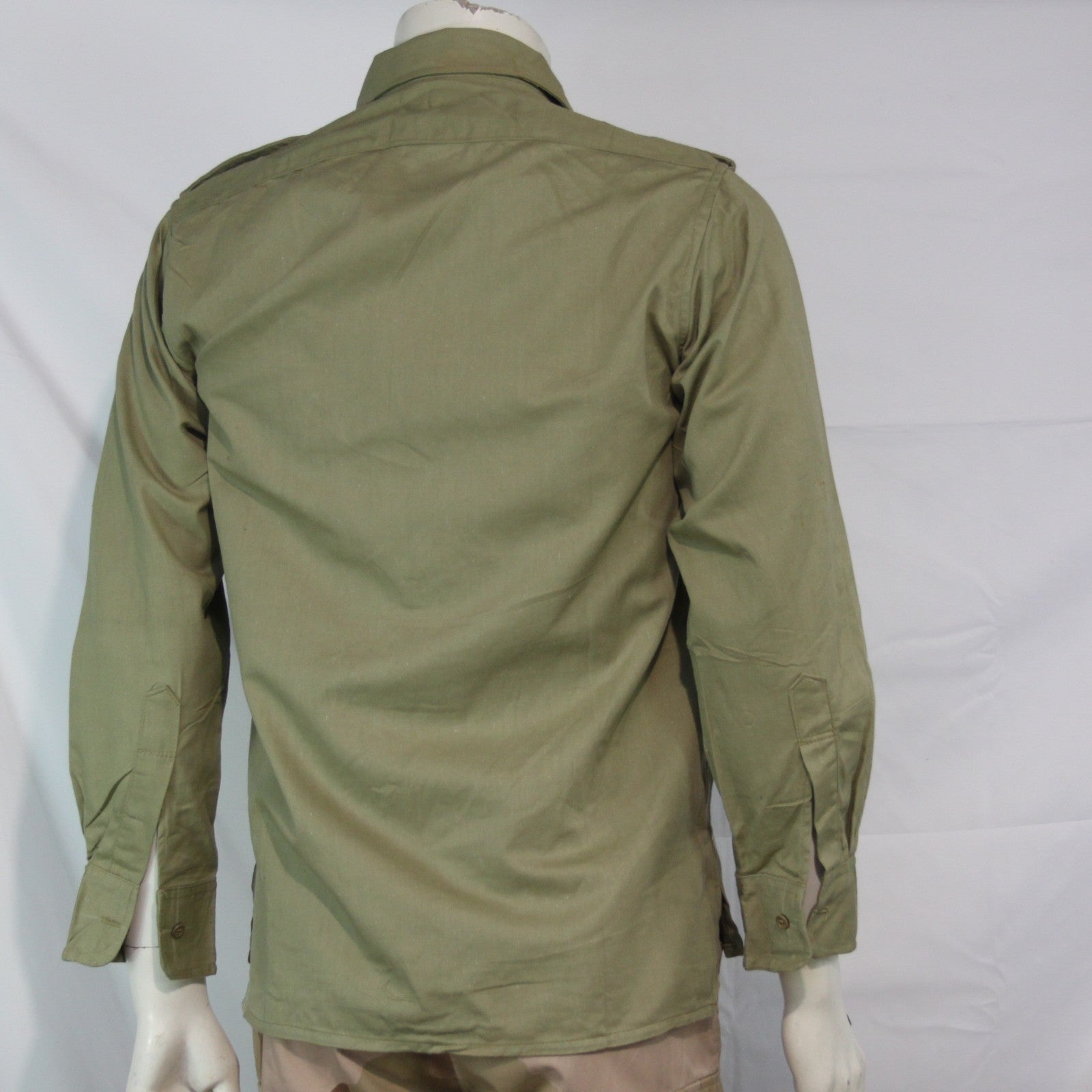 Genuine Surplus Army Vintage Khaki Tan Shirt Cotton 1968 Dated 15" (3429)