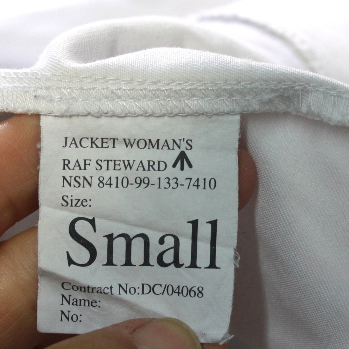 RAF Stewards Womens White Dress Jacket Genuine Surplus Airforce Small (3666)