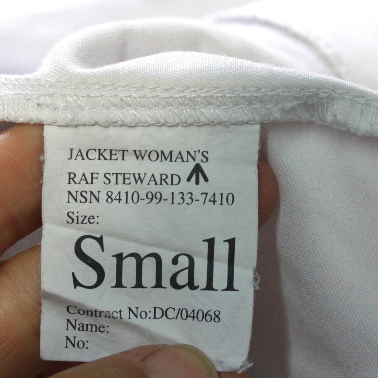 RAF Stewards Womens White Dress Jacket Genuine Surplus Airforce Small (3666)
