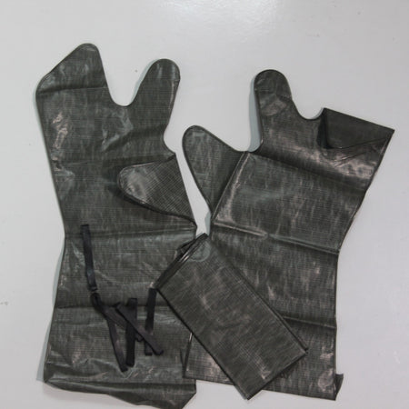French ArmyDisposable NBC GLoves 3 Pairs in Pack One Size Plastic Expired (4014)