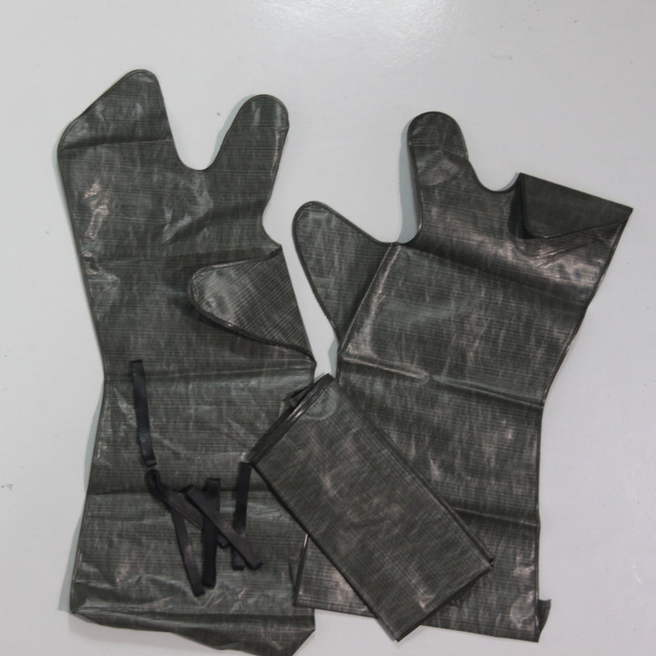 French ArmyDisposable NBC GLoves 3 Pairs in Pack One Size Plastic Expired (4014)