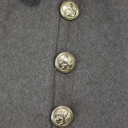 Bulgarian Army Overcoat Greatcoat Genuine Surplus Khaki Green32-34" Chest (3515)