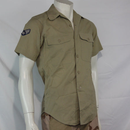 Genuine Surplus US Airforce Vintage USAF Short Sleeve Shirt Badged 14.5" (3424)
