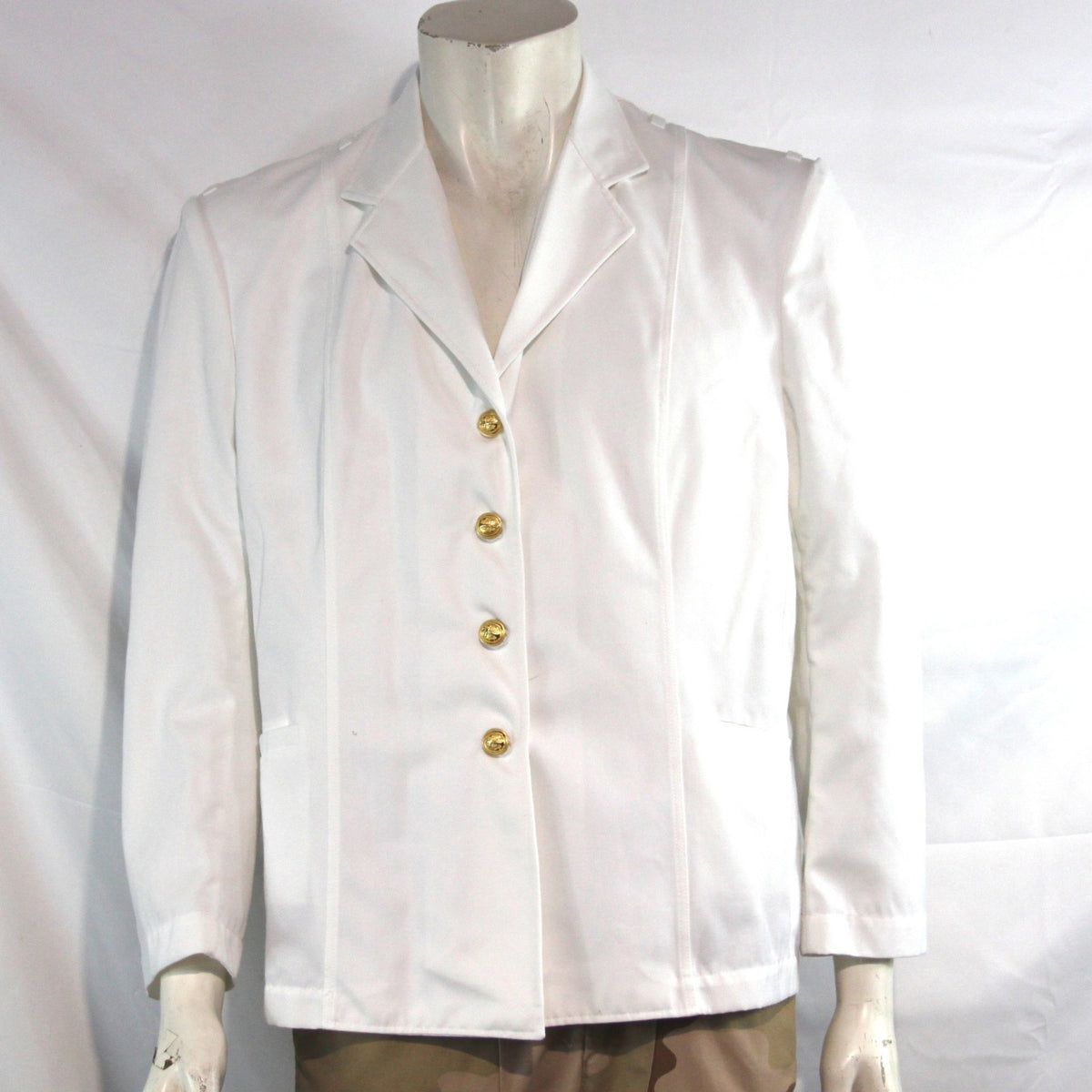 Womens Genuine Surplus French Army Dress Jacket White UK 18 (4299)